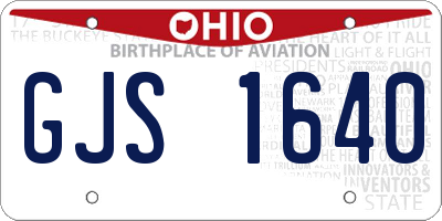 OH license plate GJS1640