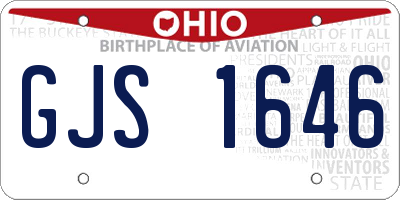 OH license plate GJS1646