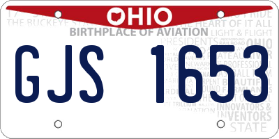 OH license plate GJS1653