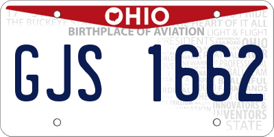 OH license plate GJS1662