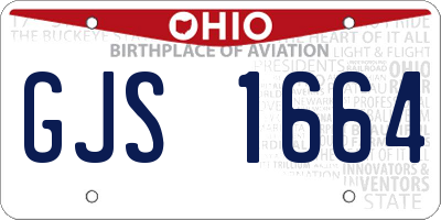 OH license plate GJS1664