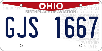 OH license plate GJS1667