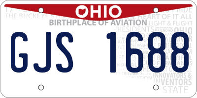 OH license plate GJS1688