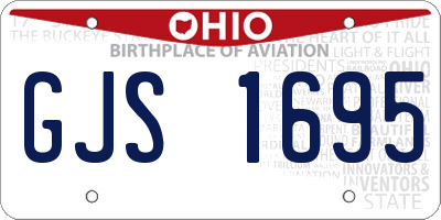 OH license plate GJS1695