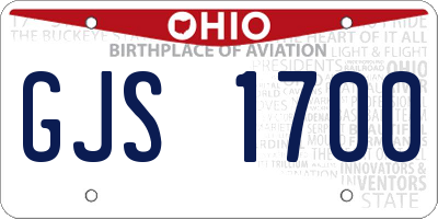 OH license plate GJS1700