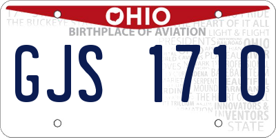 OH license plate GJS1710
