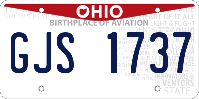 OH license plate GJS1737