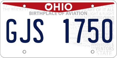 OH license plate GJS1750