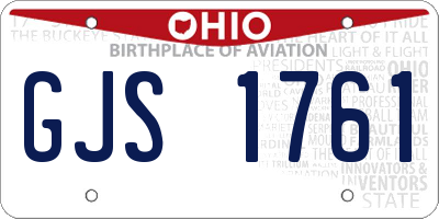 OH license plate GJS1761