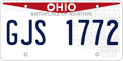 OH license plate GJS1772