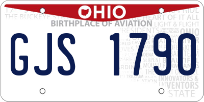 OH license plate GJS1790