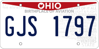 OH license plate GJS1797