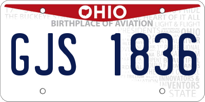 OH license plate GJS1836