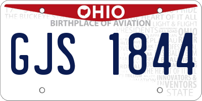 OH license plate GJS1844