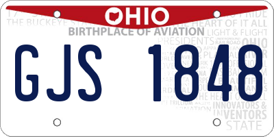 OH license plate GJS1848