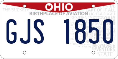 OH license plate GJS1850