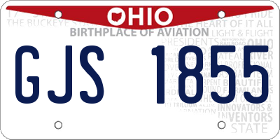 OH license plate GJS1855