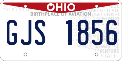 OH license plate GJS1856