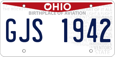 OH license plate GJS1942