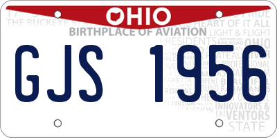 OH license plate GJS1956