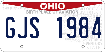 OH license plate GJS1984