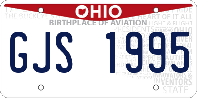 OH license plate GJS1995