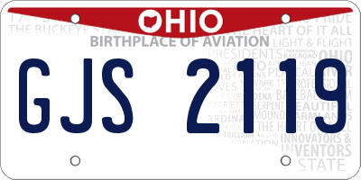 OH license plate GJS2119