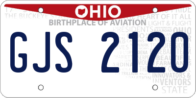 OH license plate GJS2120