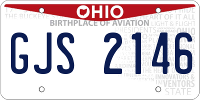 OH license plate GJS2146