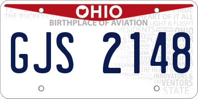 OH license plate GJS2148