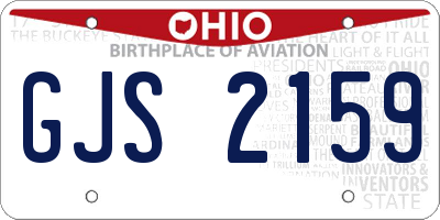 OH license plate GJS2159