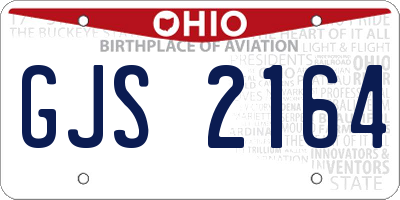 OH license plate GJS2164