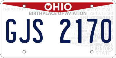 OH license plate GJS2170