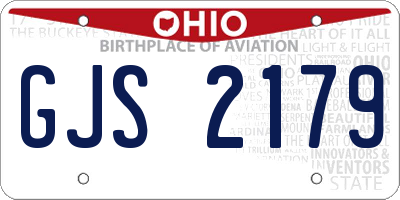 OH license plate GJS2179
