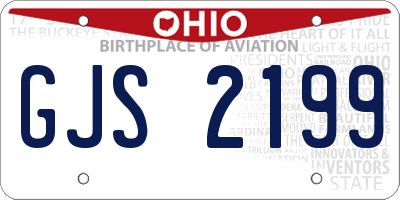 OH license plate GJS2199