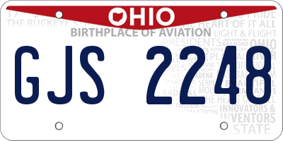 OH license plate GJS2248