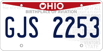 OH license plate GJS2253