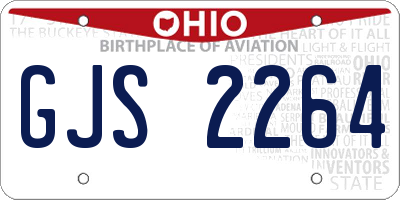 OH license plate GJS2264
