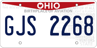 OH license plate GJS2268