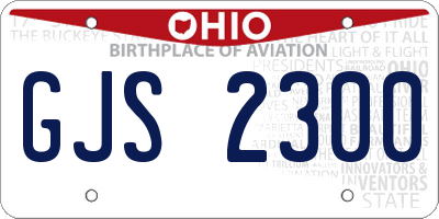 OH license plate GJS2300