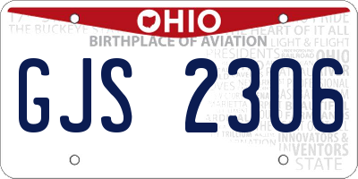 OH license plate GJS2306