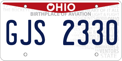 OH license plate GJS2330