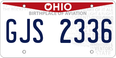 OH license plate GJS2336