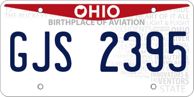 OH license plate GJS2395