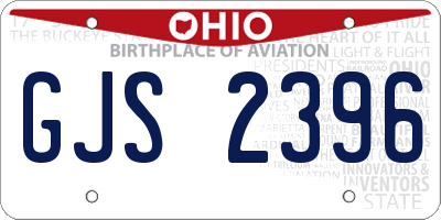 OH license plate GJS2396