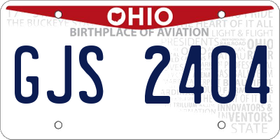 OH license plate GJS2404