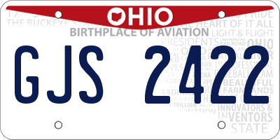 OH license plate GJS2422