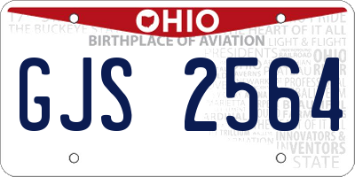 OH license plate GJS2564