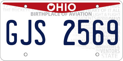 OH license plate GJS2569