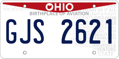 OH license plate GJS2621